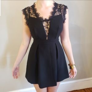 BCBGeneration Black Lace Dress; size 4